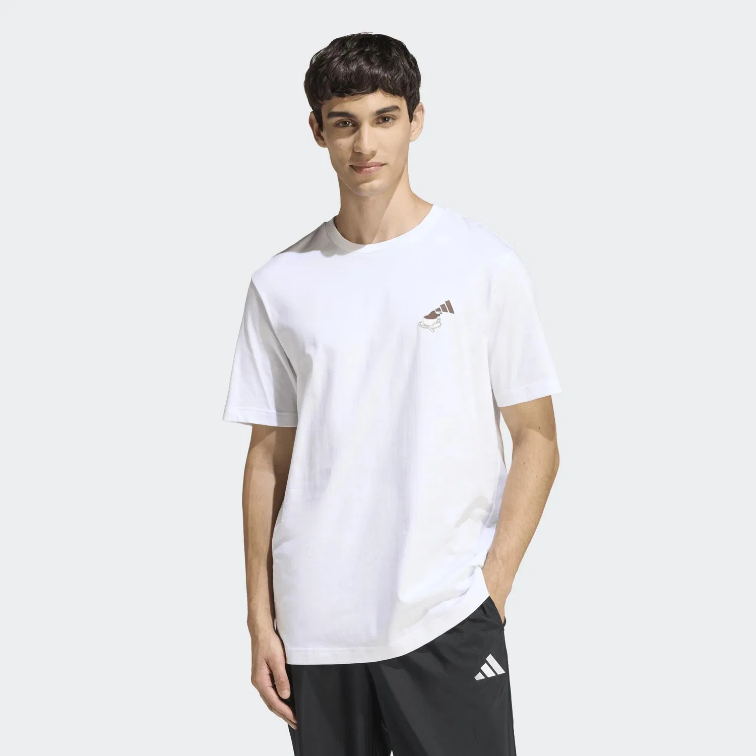 Мужская футболка с принтом Adidas, Weiß