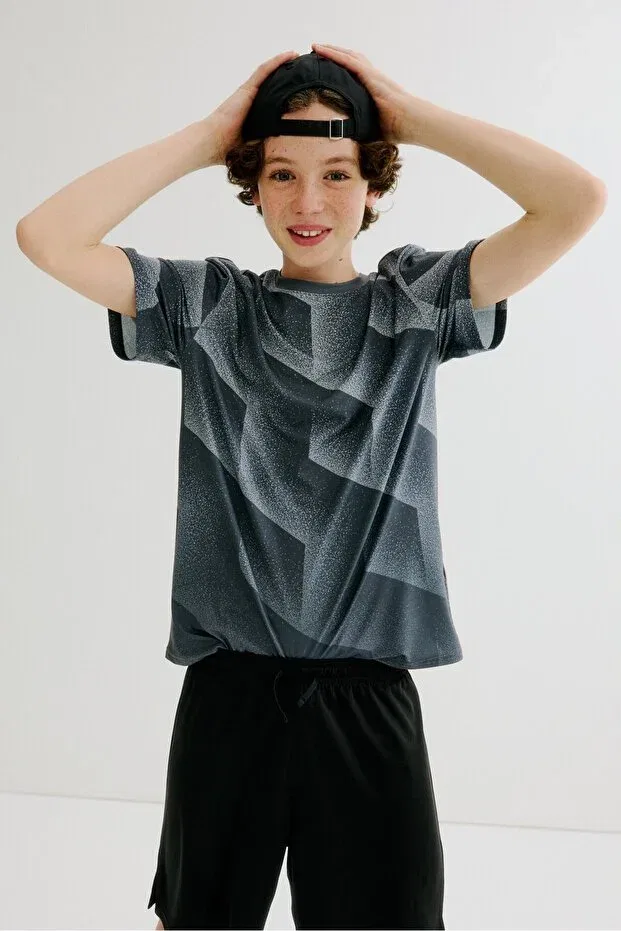 Детский комплект спортивный с принтом H&M, Gray/Patterned