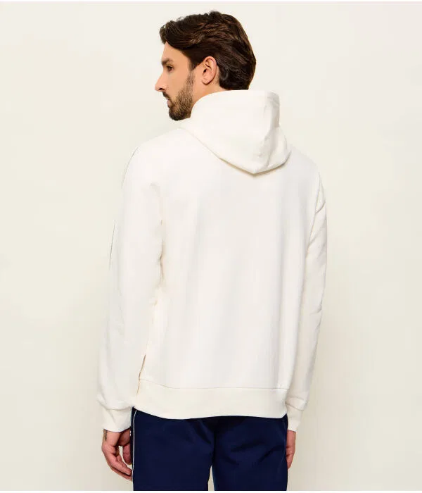 Мужское футерное худи с капюшоном Lacoste, белый — фото 3