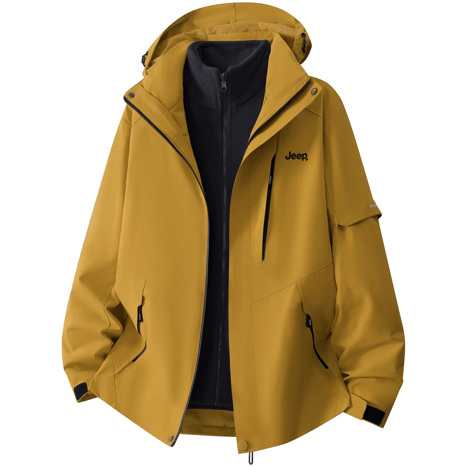 Детская куртка утепленная с капюшоном Jeep Leisure Collection Jackets, цвет закатно-жёлтый
