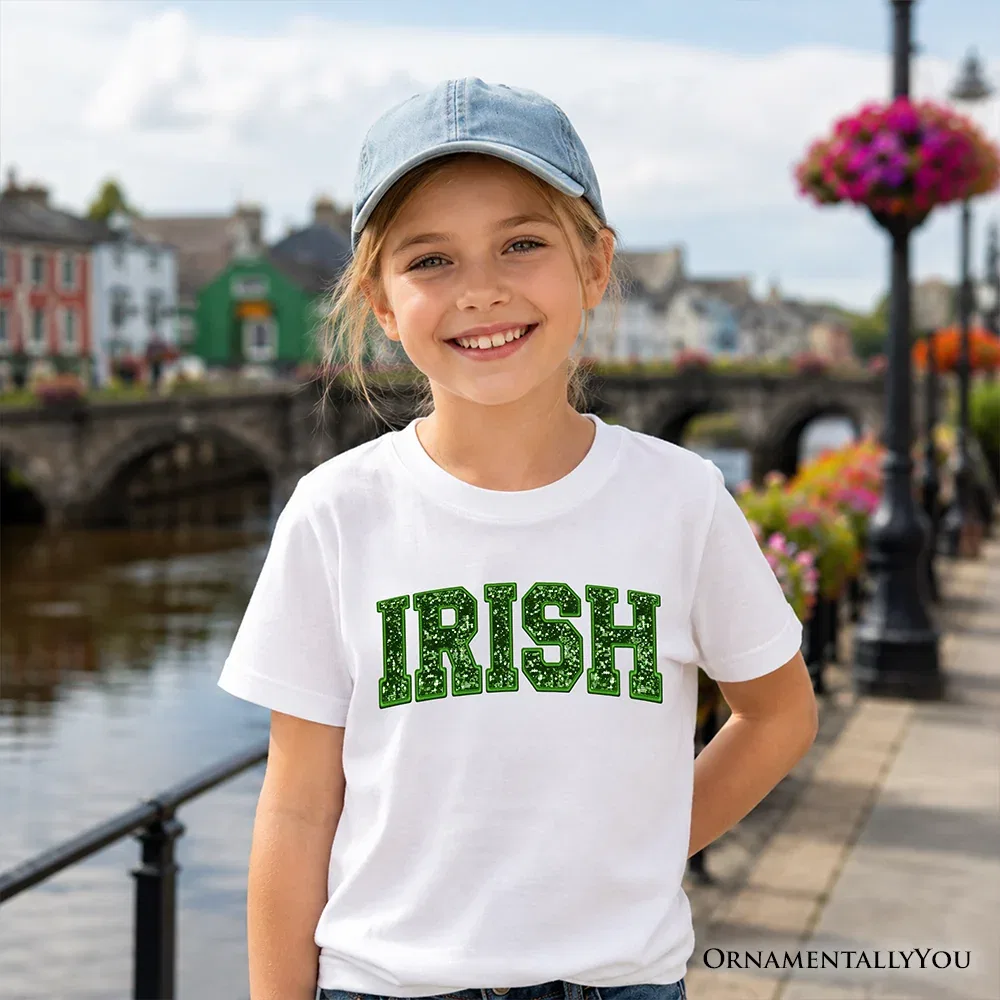 Детская футболка для мальчиков с принтом Irish Lucky Kids T-Shirt OrnamentallyYou, White — фото 2