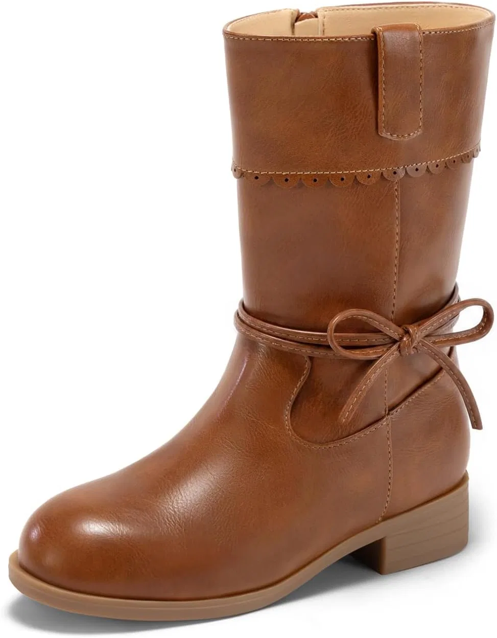 Детские сапоги для девочек с бантом Coutgo, Brown