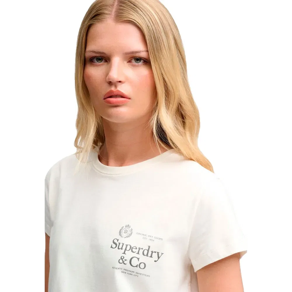 Женская футболка с коротким рукавом Superdry, White — фото 4