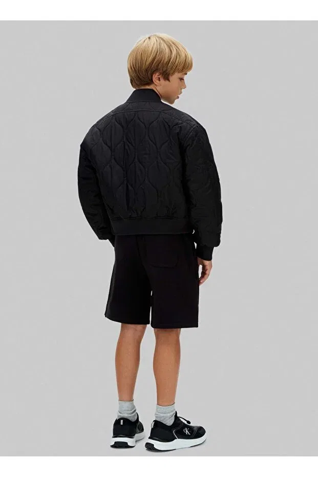Детские шорты для мальчиков с принтом Calvin Klein, Black — фото 4