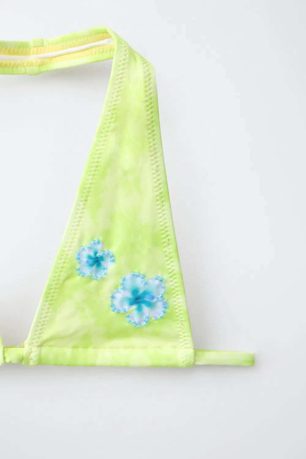 Бикини с рисунком гибискуса в стиле тай-дай, 6-14 лет ZARA, Fluorescent Lime — фото 3