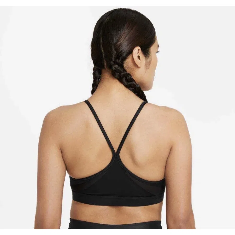 Спортивный бюстгальтер Nike Dri-FIT Indy V-Neck Bra, Черный — фото 2