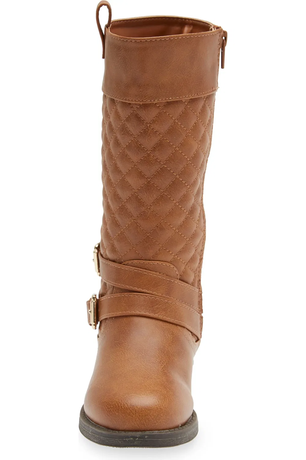 Детские ботинки мотоботы на каблуке Moto Knee High DREAM PAIRS, Tan — фото 4