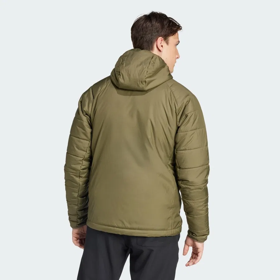 Мужская куртка с капюшоном и синтетическим утеплителем Terrex Multi Synthetic Insulated Hooded Jacket adidas, Зеленый — фото 2