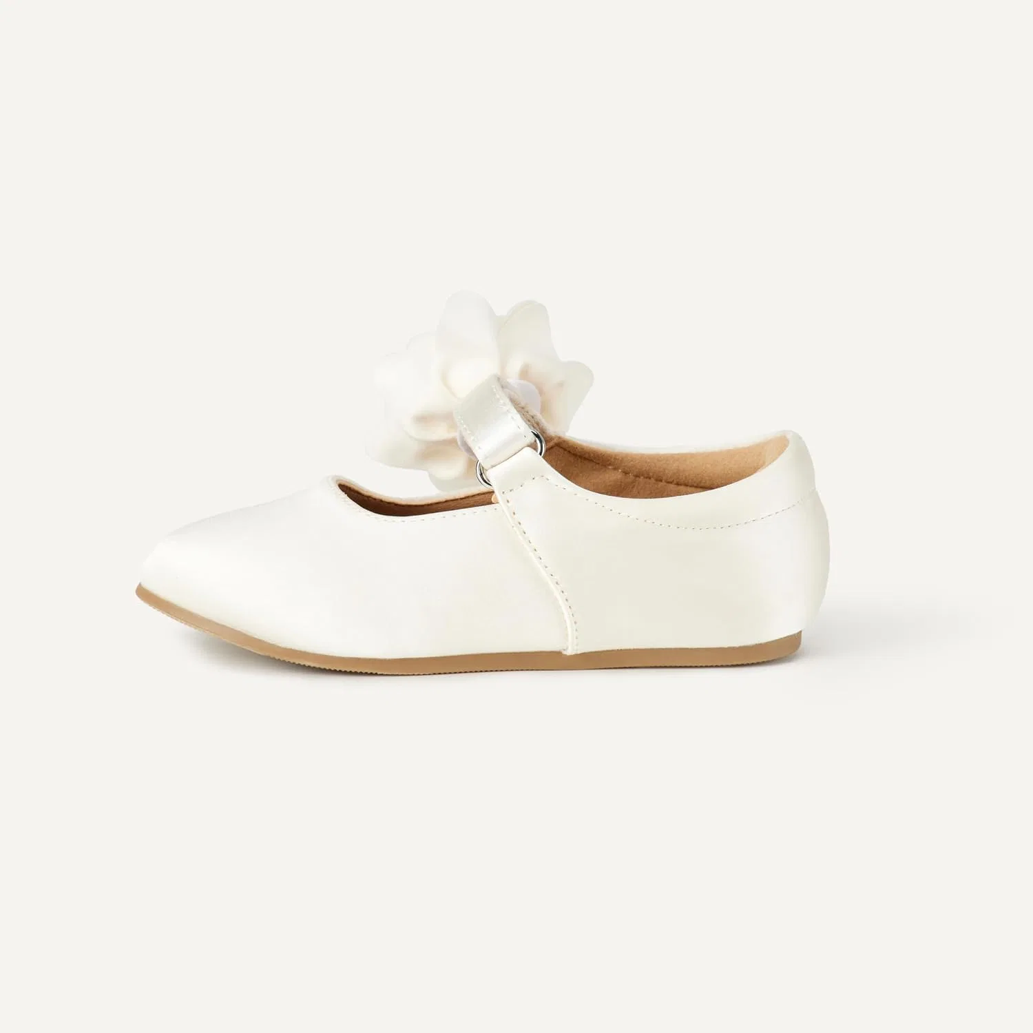 Детские туфли Мэри Джейн для девочек Amazon Essentials, Cream Satin — фото 3