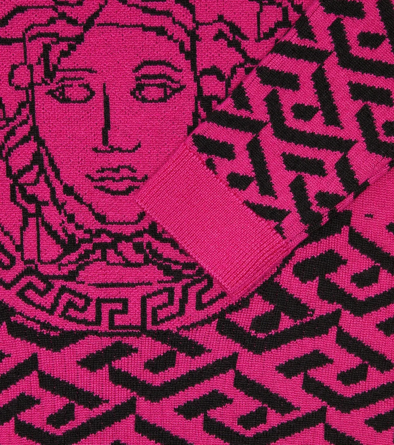 Свитер шерстяной Medusa Greca Versace Kids, розовый — фото 3