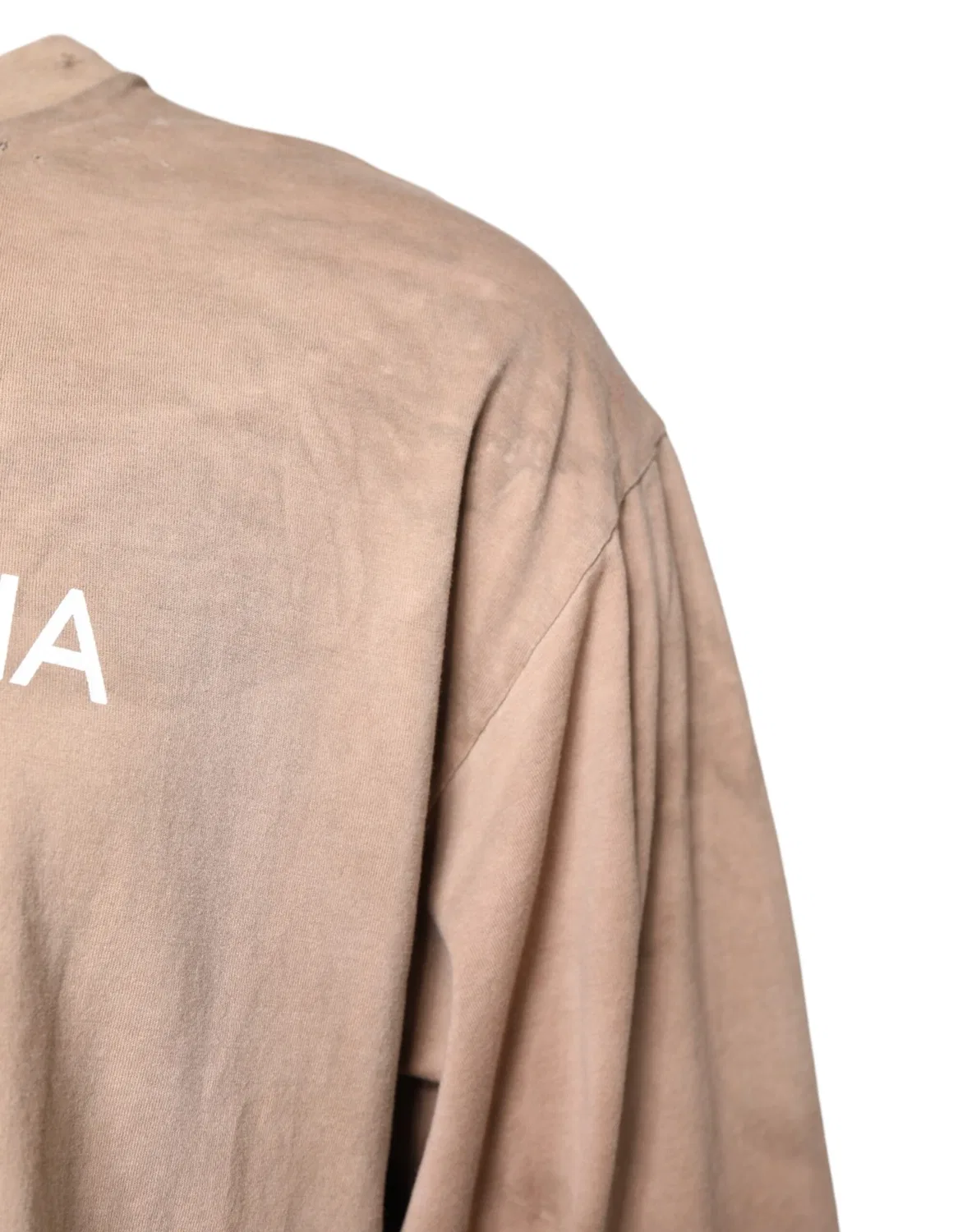 Мужская футболка с принтом логотипа и эффектом тай-дай Beige Tie Dye Logo Print Cropped Dolce & Gabbana, Beige — фото 4