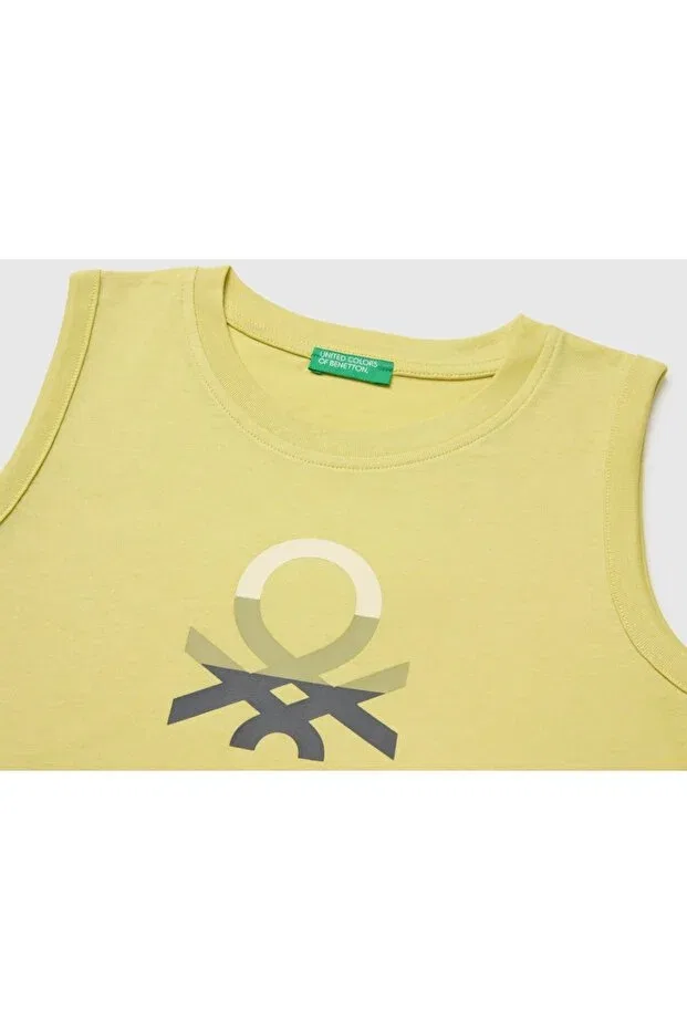 Детская майка для мальчиков с принтом United Colors Of Benetton, Yellow — фото 3