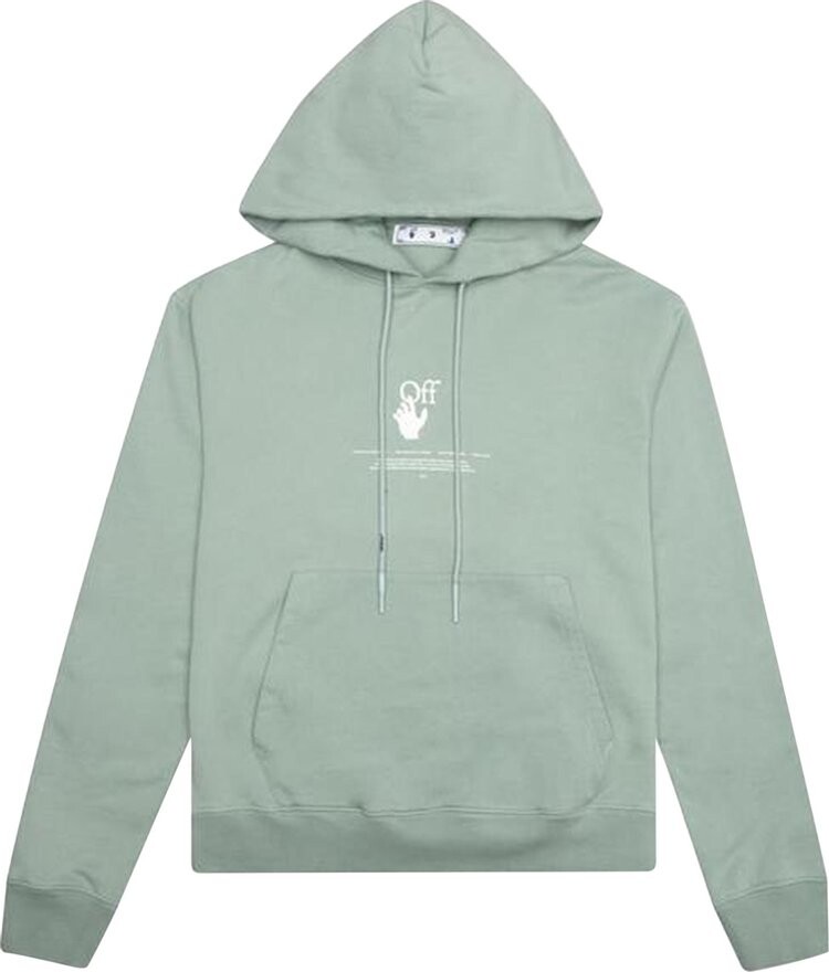 

Худи Off-White "Offf" Hoodie 'Jadeite', зеленый