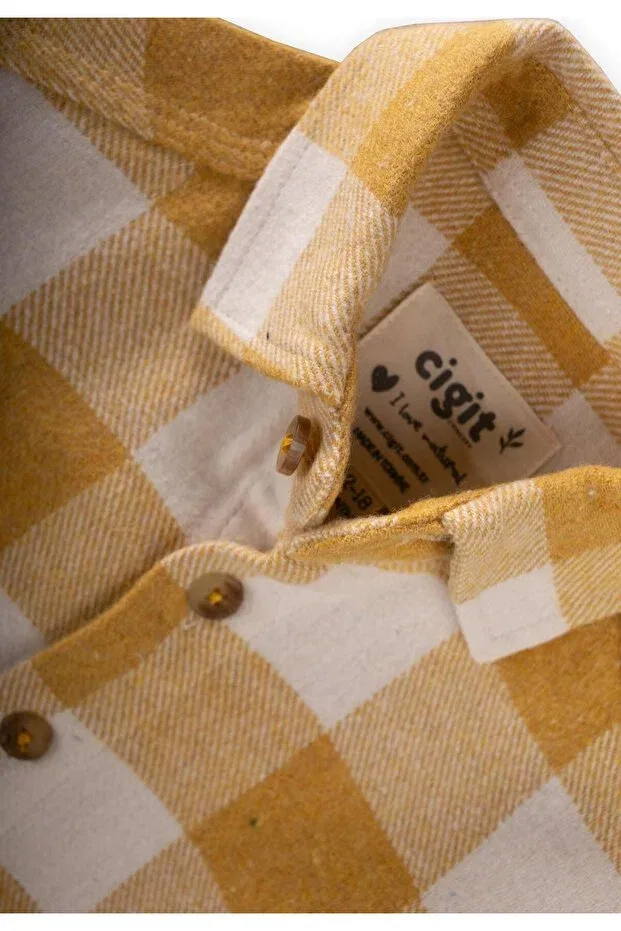 Детская рубашка для мальчиков с длинным рукавом Lumberjack Shirt Cigit, Hardal Ecose — фото 4
