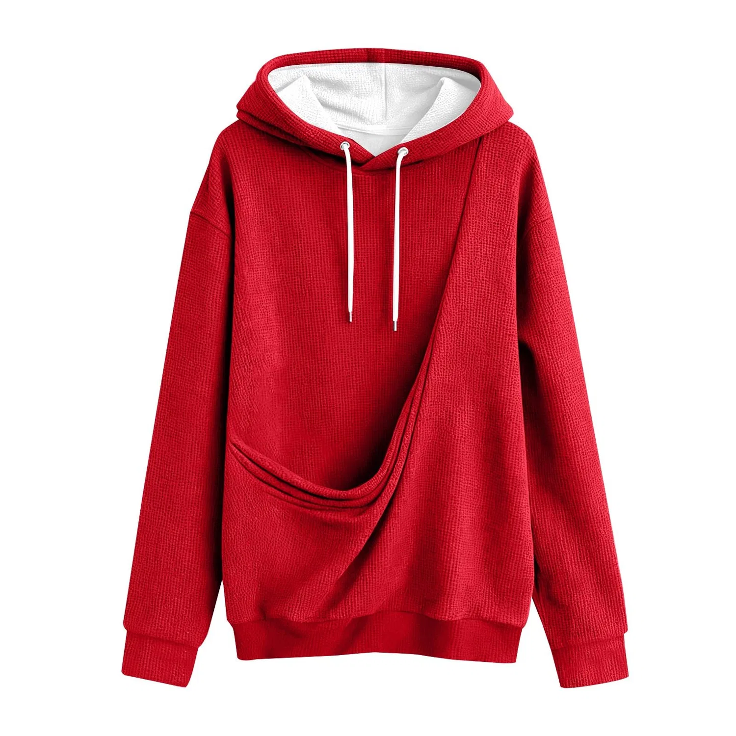 Женский худи с карманом-кенгуру Cat Hoodie, z11 red — фото 3