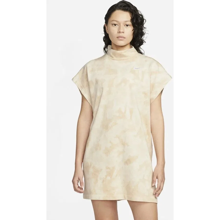 Платье-футболка оверсайз с принтом Sportswear Oversized Fit Washed Jersey Dress Nike, Бежевый
