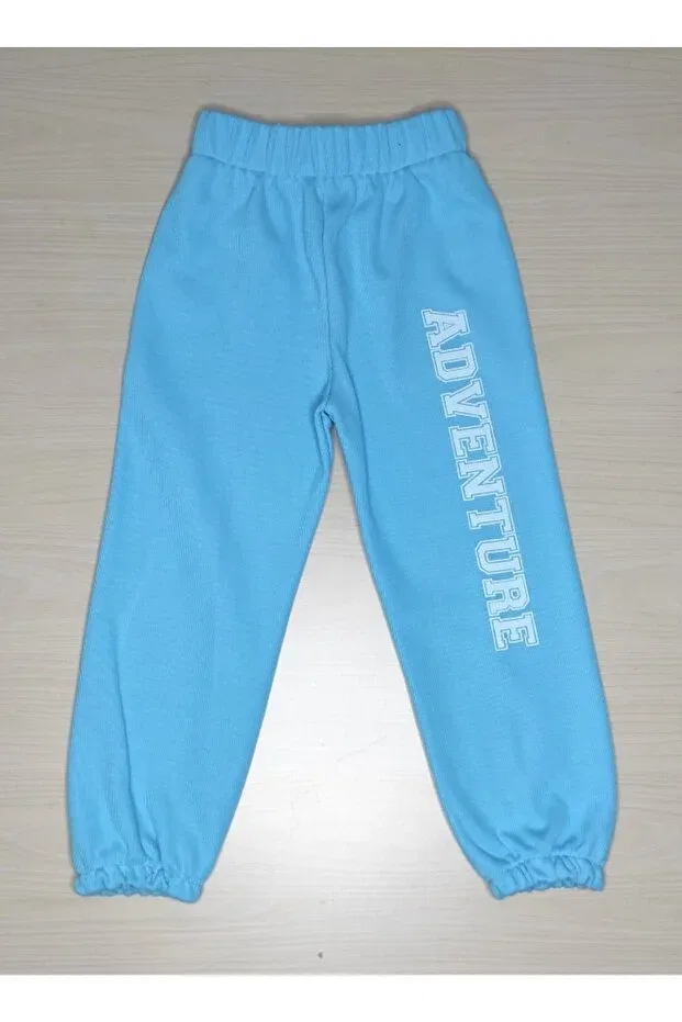 Детские спортивные штаны для девочек с принтом Sportswear Bomenti Life, Light Turquoise