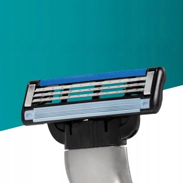 Набор сменных лезвий для бритвы Mach 3, 4 шт, Gillette, Color — фото 3