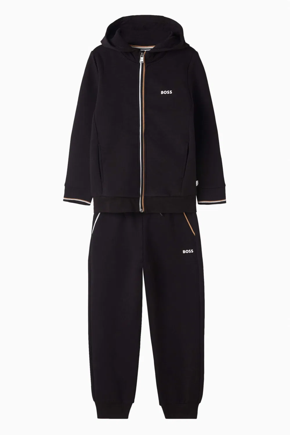 Комплект из футера с логотипом худи и штаны BOSS Kidswear