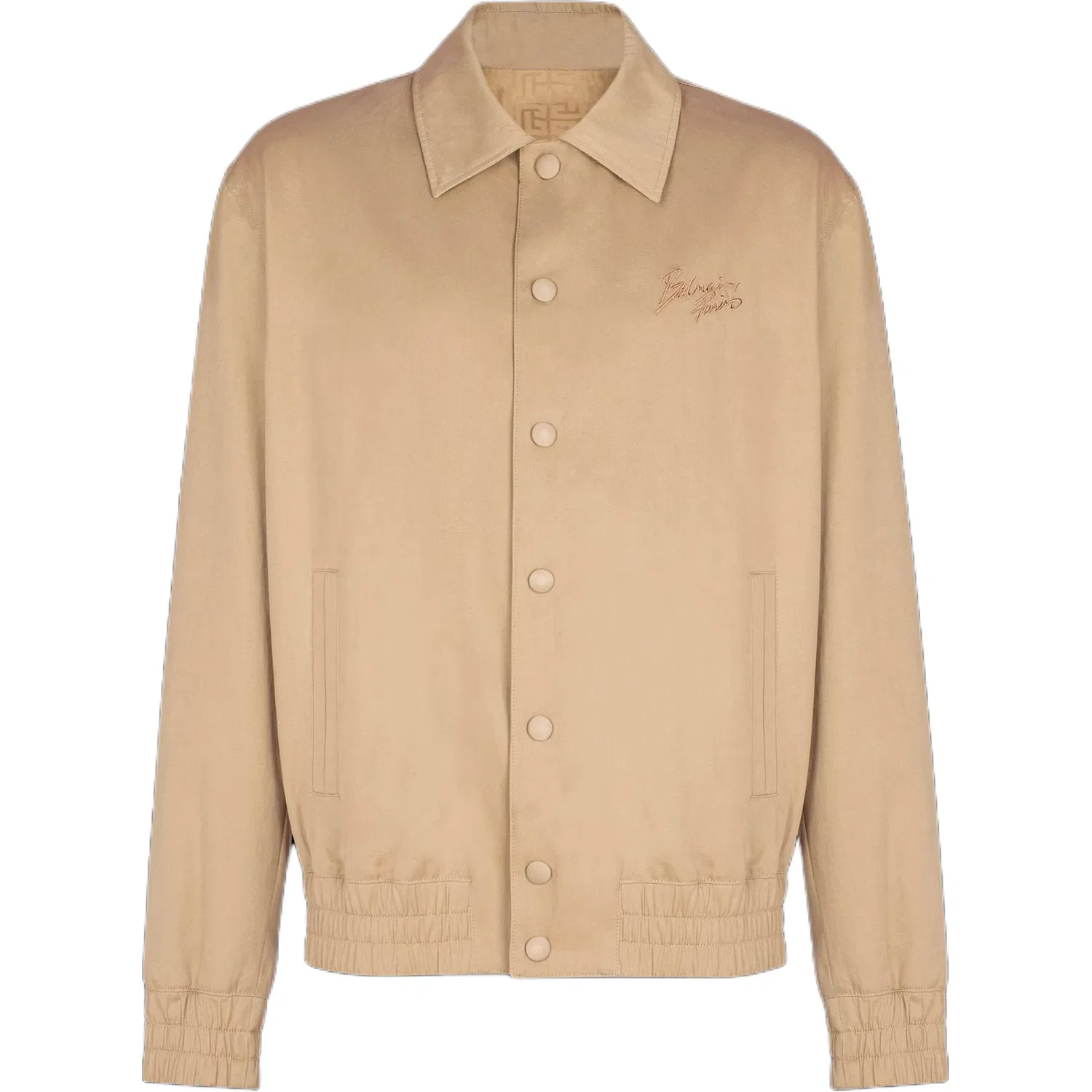 Мужская куртка-бомбер с вышивкой Paris Logo, BALMAIN, Light Umber