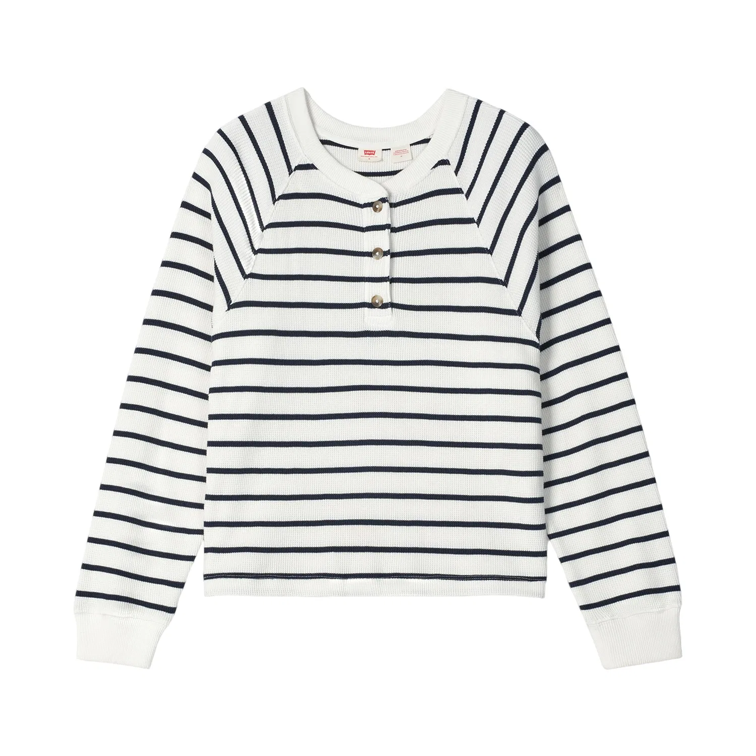 Женский свитер с воротником-стойкой в полоску Henry, Levis, Black White Stripes