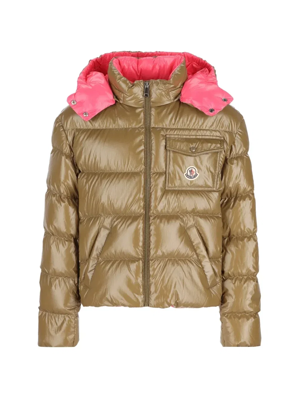 Новая стеганая куртка Andro с капюшоном Moncler Enfant, зеленый