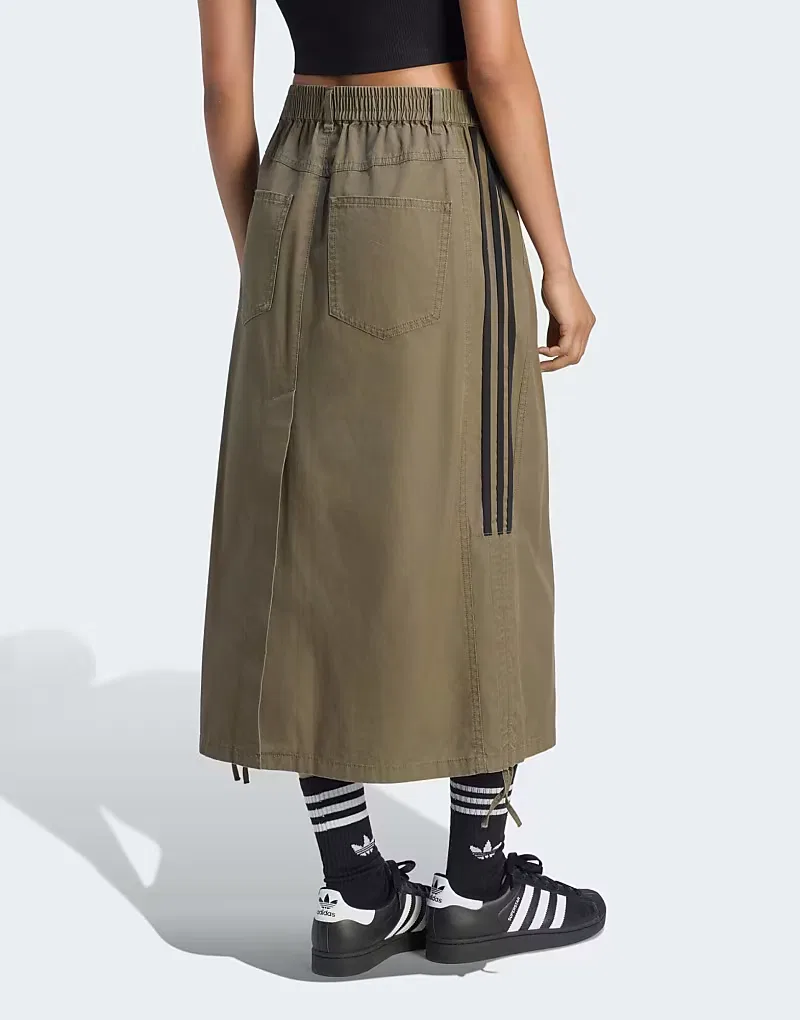 Юбка Adidas Originals Parachute, оливковый — фото 2