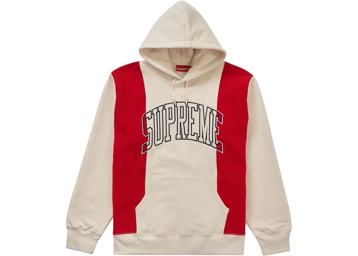 Мужская худи с панелями Supreme Paneled Arc Hooded Sweatshirt, Natural