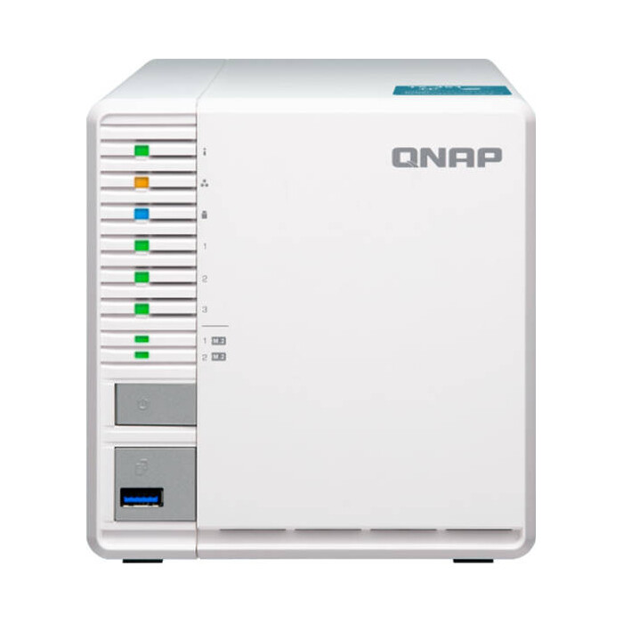 

Сетевое хранилище QNAP TS-351, 3 отсека, 4 ГБ, без дисков, белый