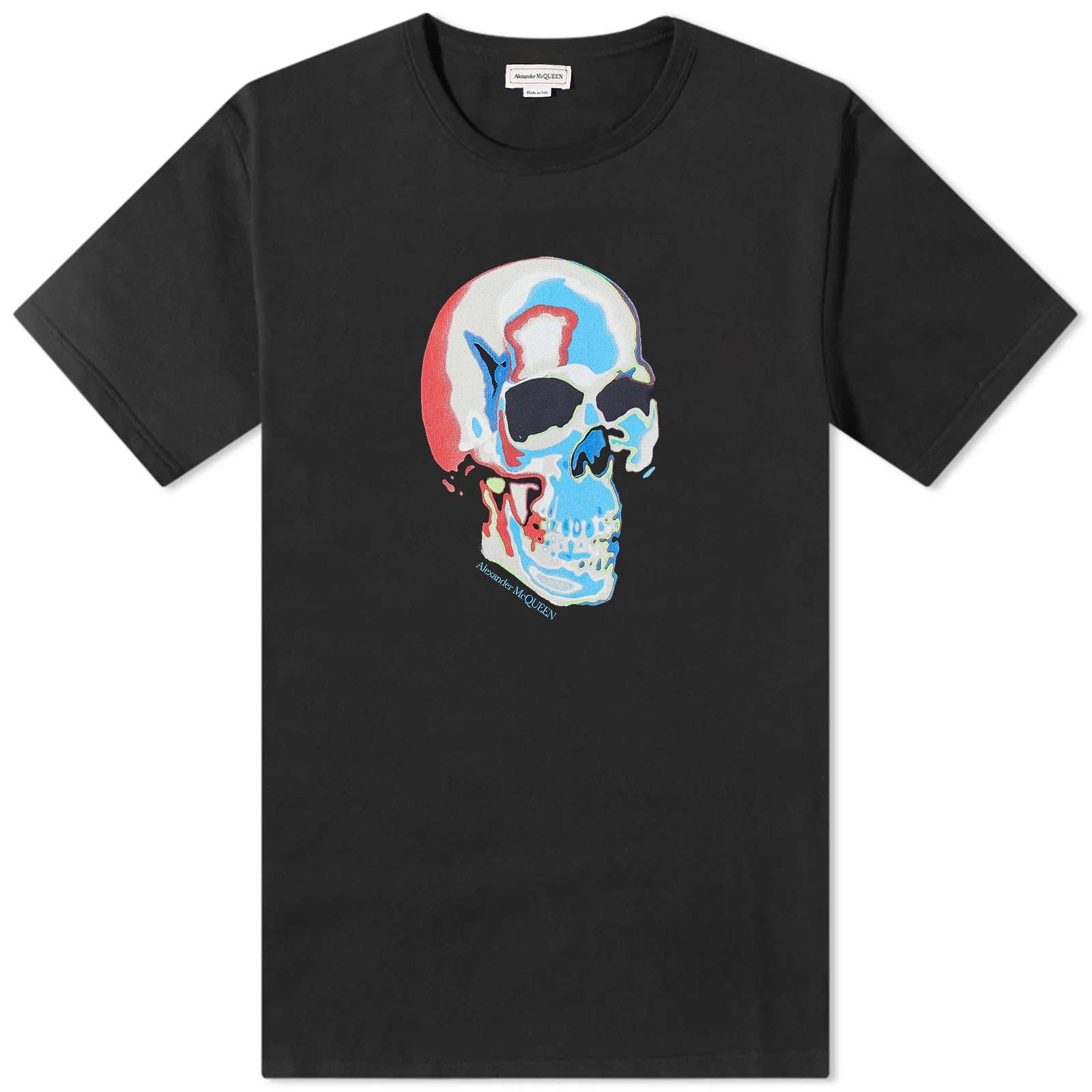 

Футболка Alexander McQueen Solarized Skull Print, черный