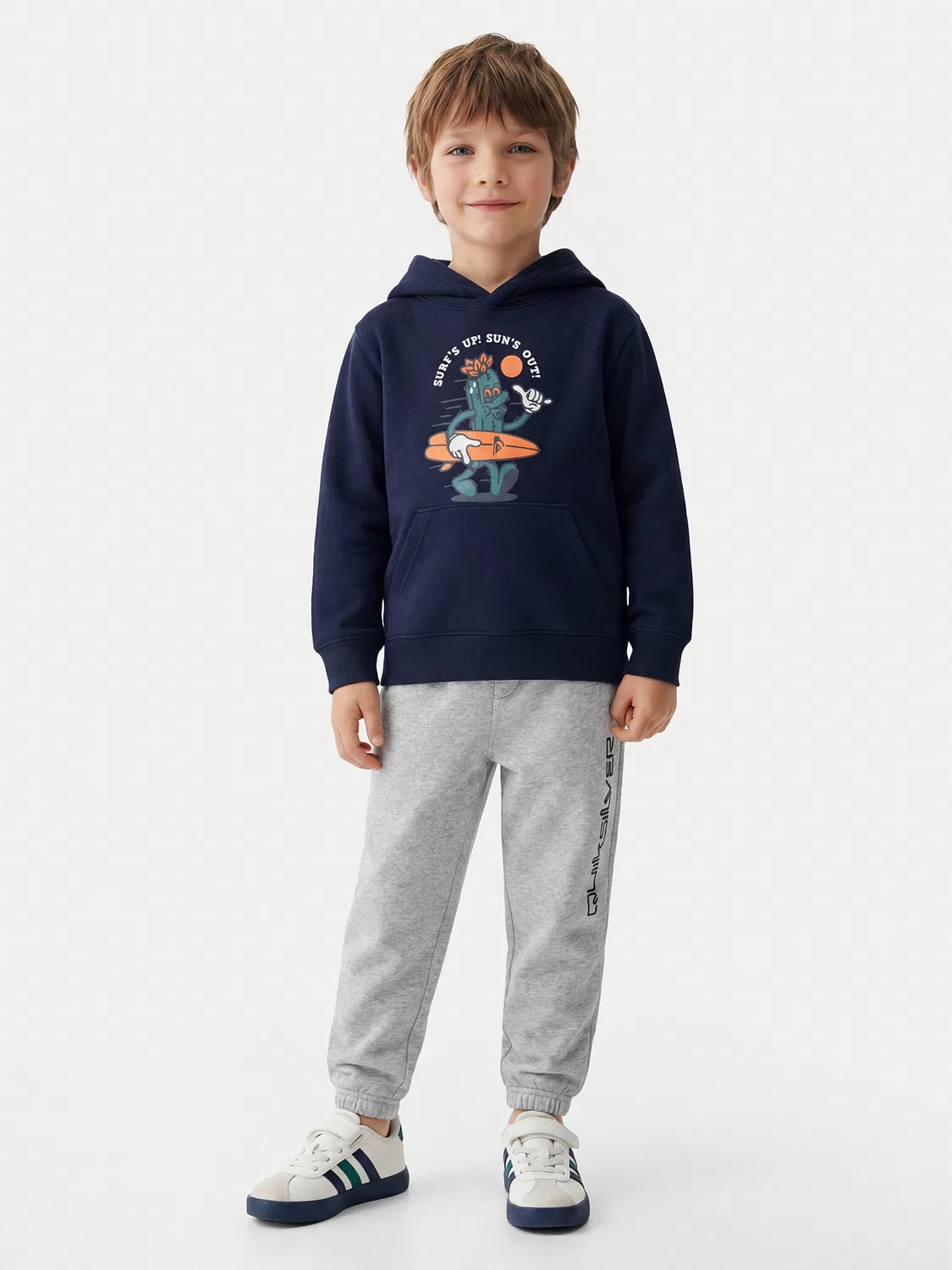 Спортивные штаны стандартного кроя для мальчика Graphics Quiksilver, серый — фото 2