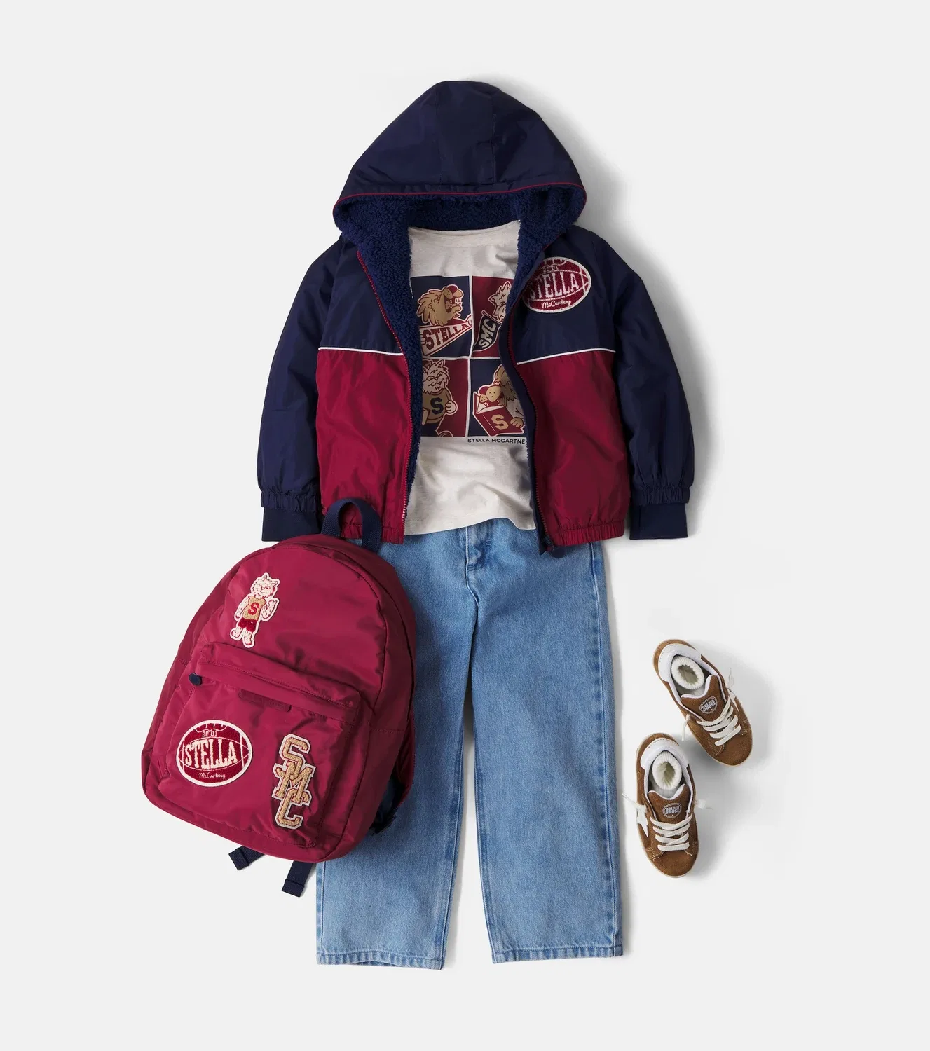 Легкая куртка с капюшоном Stella Mccartney Kids, синий — фото 2