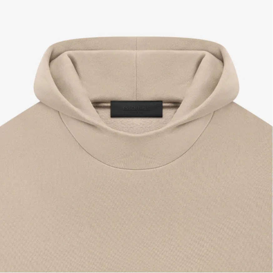 Детский свитшот с капюшоном Fear Of God Essentials, Beige Gray — фото 4