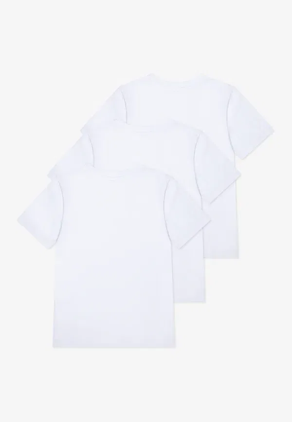Комплект из 3 базовых футболок Lacoste, белый — фото 2