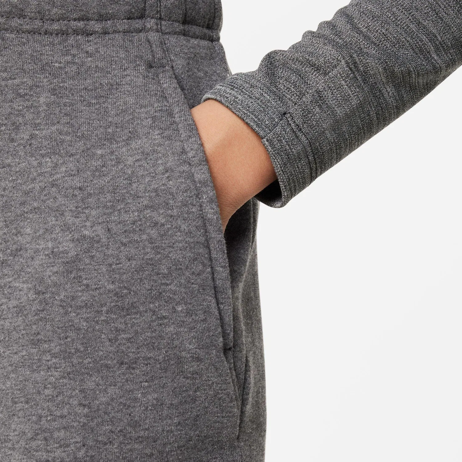 Детские спортивные шорты с утягивающим поясом Nike Fleece Park 20, Grau — фото 4