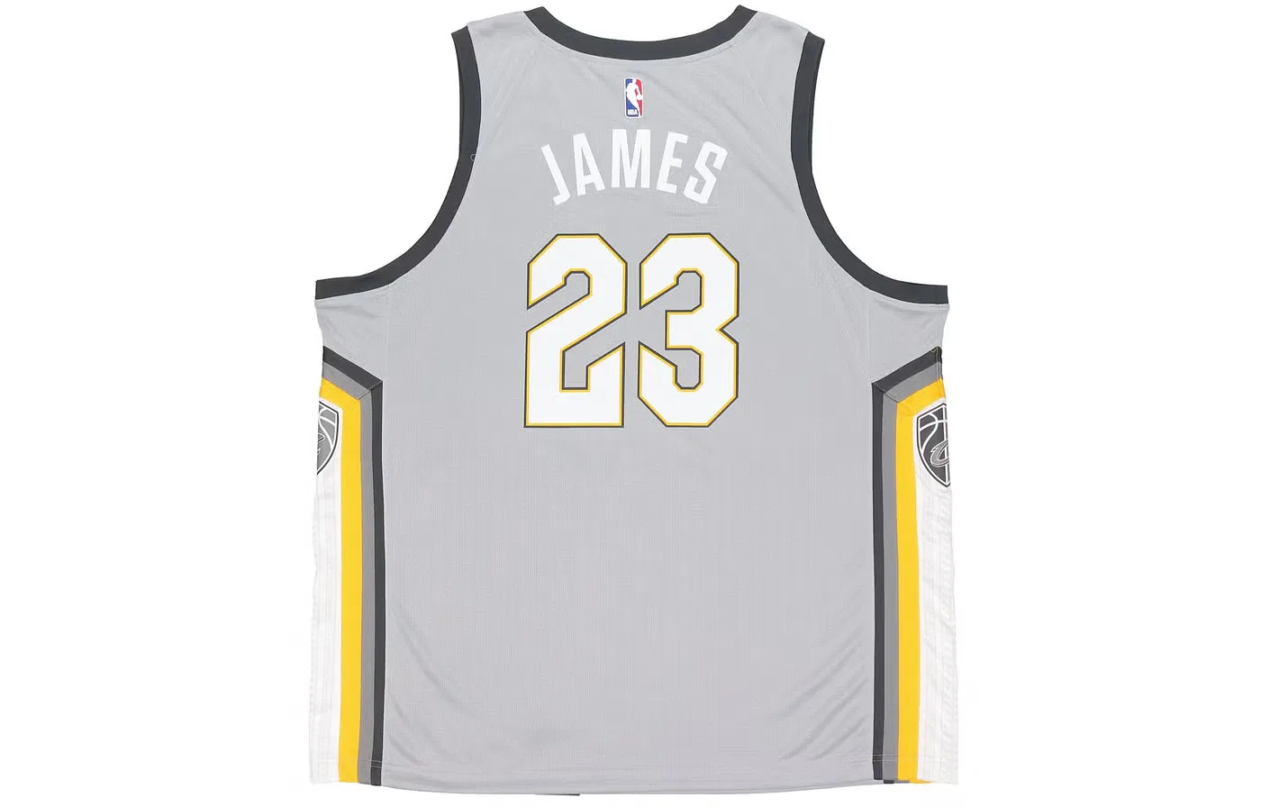 Джерси баскетбольное с принтом Lebron James Cleveland Cavaliers City Edition Swingman Nike, серебристый — фото 2
