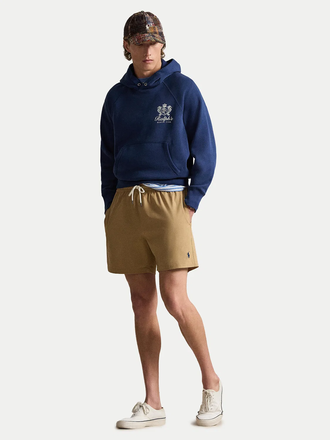 Мужские плавки-шорты стандартного кроя Polo Ralph Lauren, бежевый — фото 2