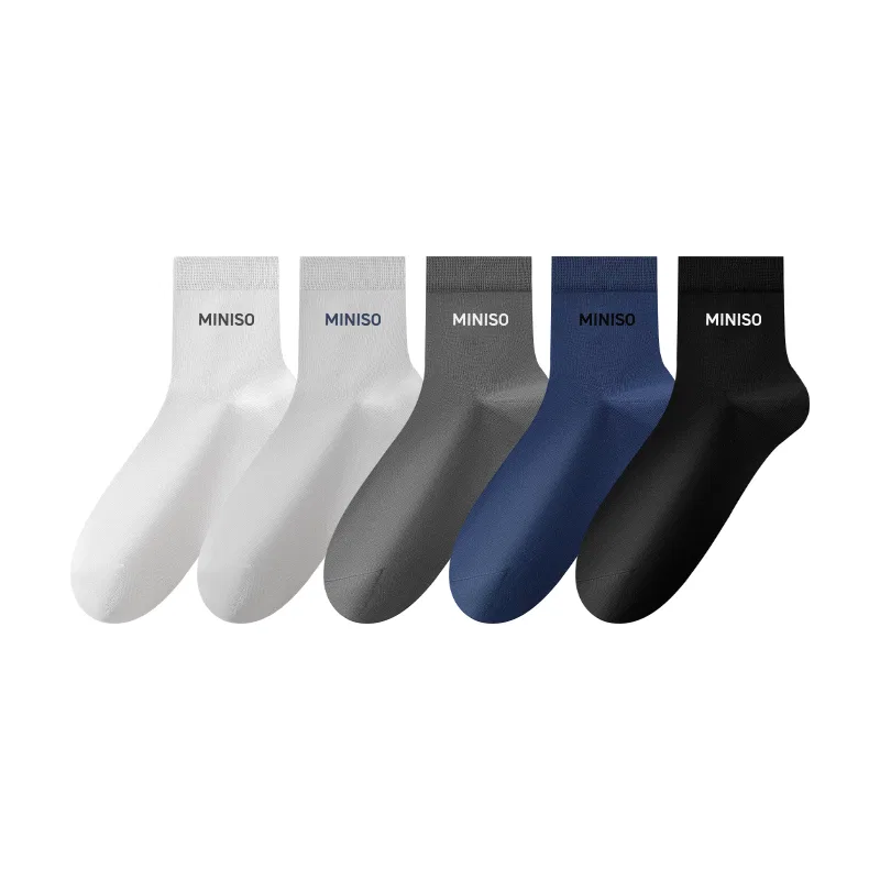 Детские гольфы MINISO, Цвет Black White Navy Blue Dark Gray Light Gray
