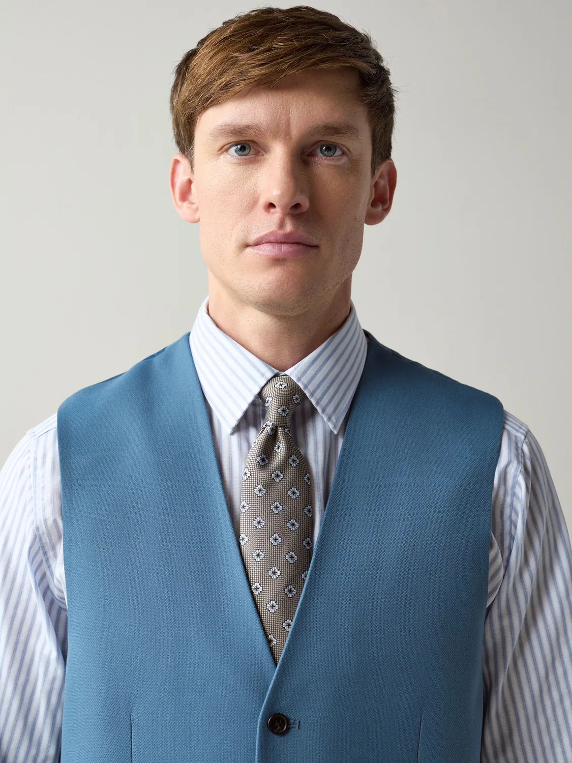 Жилет текстурированный, Suit Waistcoat Next, синий — фото 4