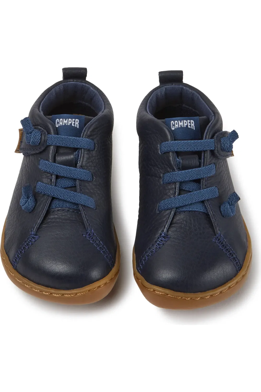 Кеды детские Camper Peu Cami FW, темно-синие, с эластичными шнурками — фото 4