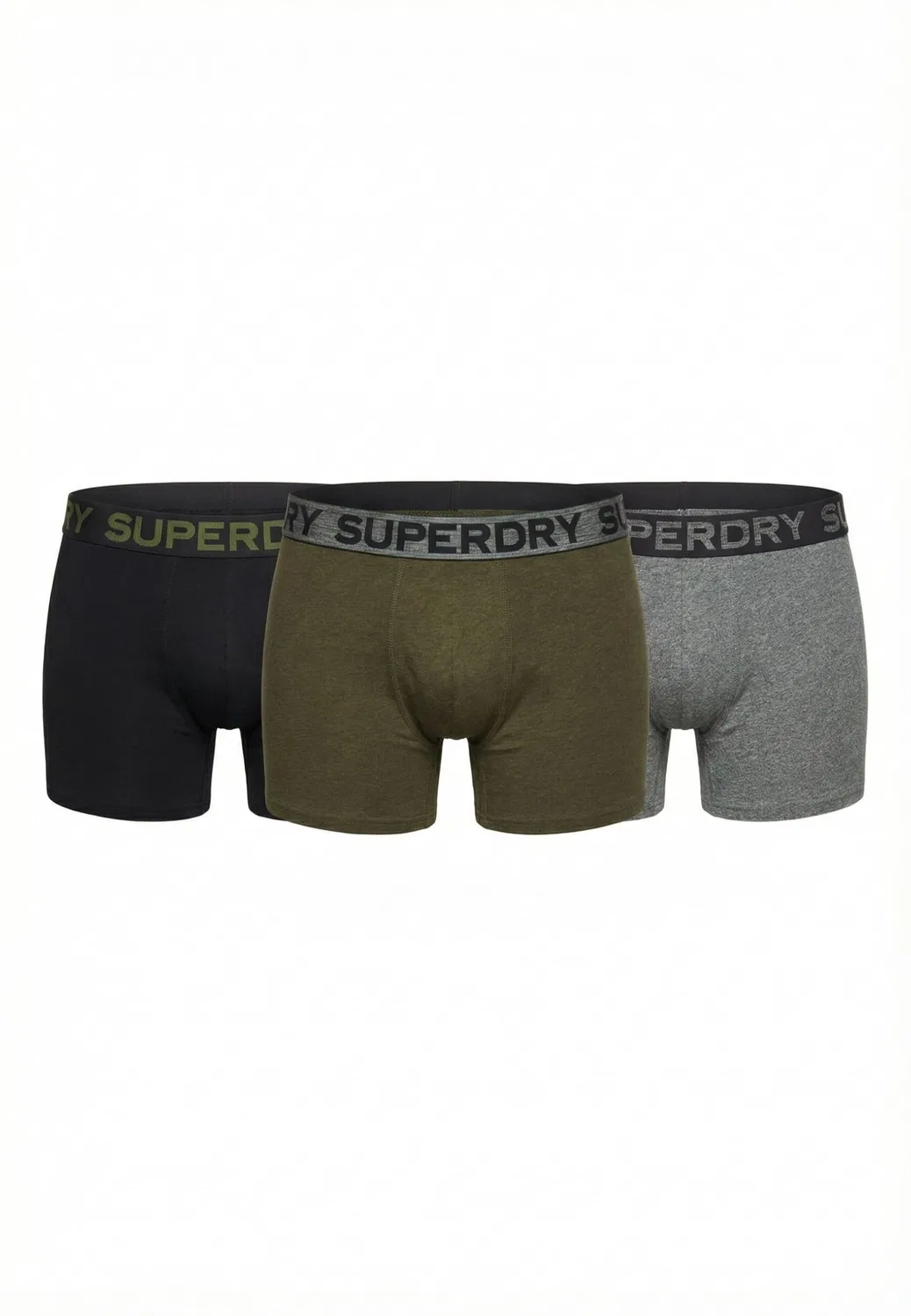 Мужские боксеры из 3 предметов Superdry, Nero/Khaki/Grigio