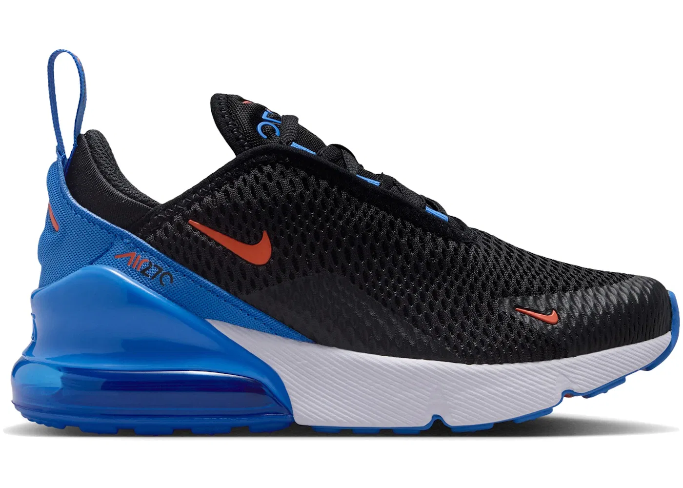 Детские кроссовки Lifestyle Nike Air Max 270, Black/Blue Crystal/White/Turf Orange