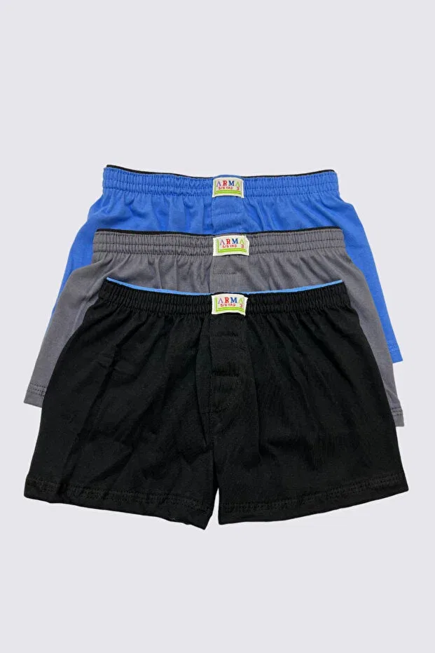 Детские боксеры для мальчиков хлопковые 3 шт Arma Yıldız, Smoked-Blue-Black