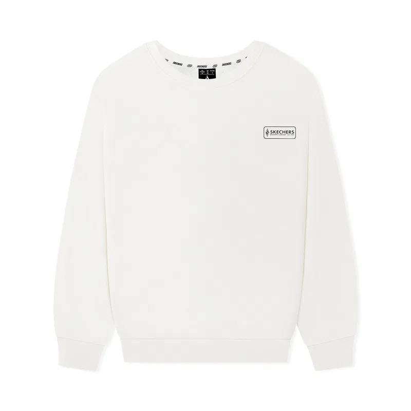 Детский свитшот с круглым вырезом Marshmallow White 0074 Skechers, Marshmallow White