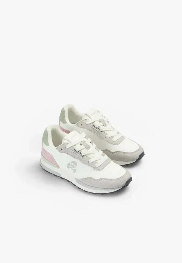 Кроссовки из кожи/синтетики Harry sneakers girls, Scalpers, White, Green, зеленый — фото 2