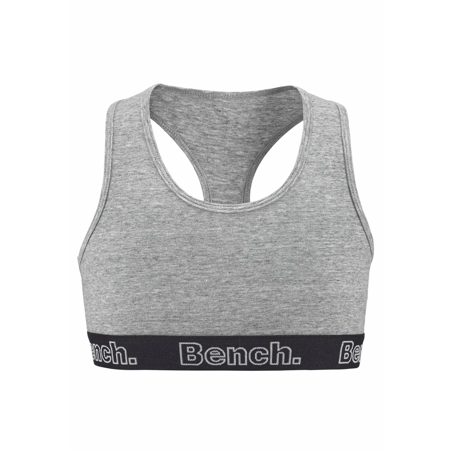 Детское бюстье в наборе 3 шт. с логотипом Bench, Black/White/Gray Melange — фото 3
