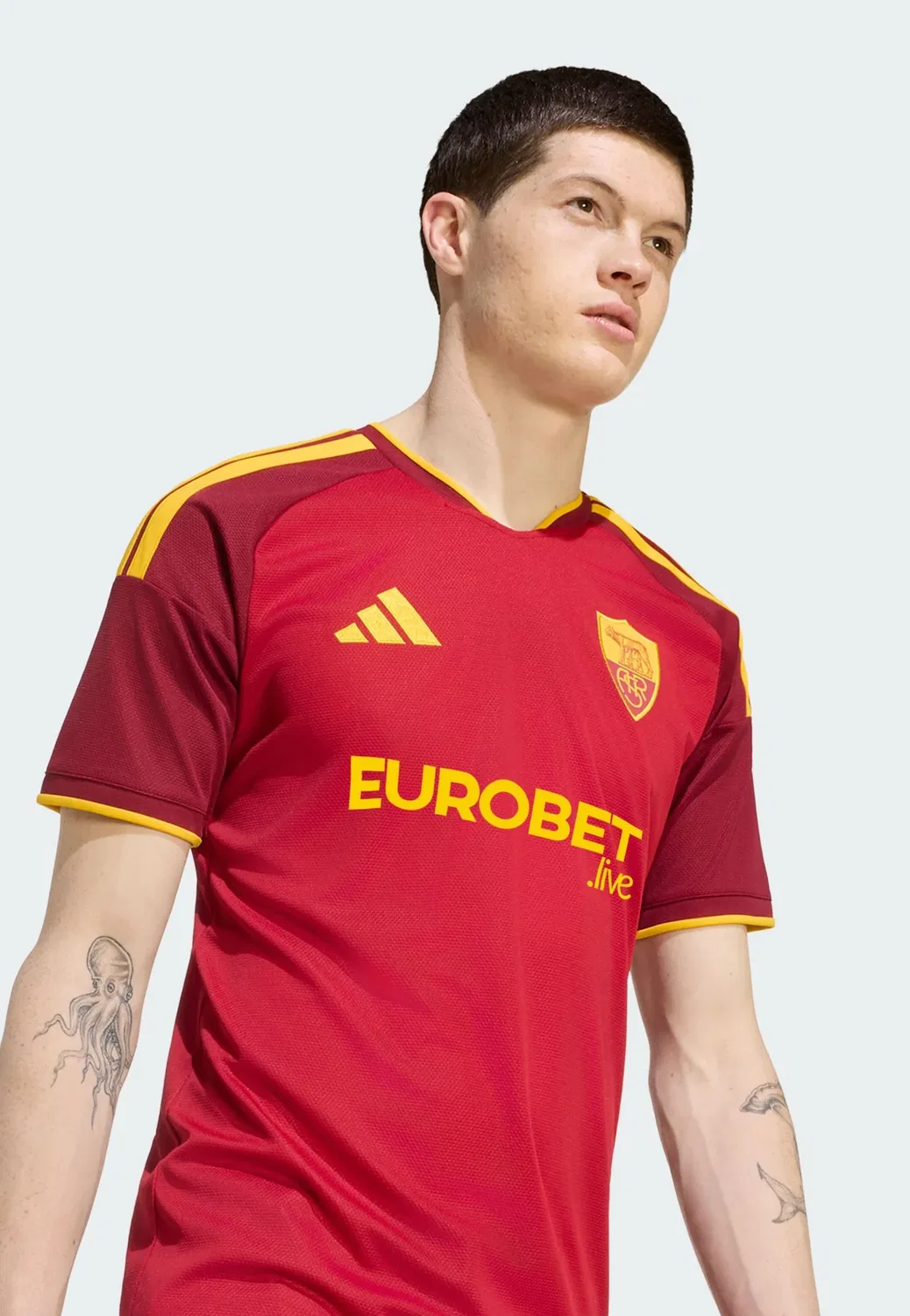 Домашняя футболка «Ромы» сезона 26/27 - футбольная майка Adidas Performance, Team Victory Red — фото 3