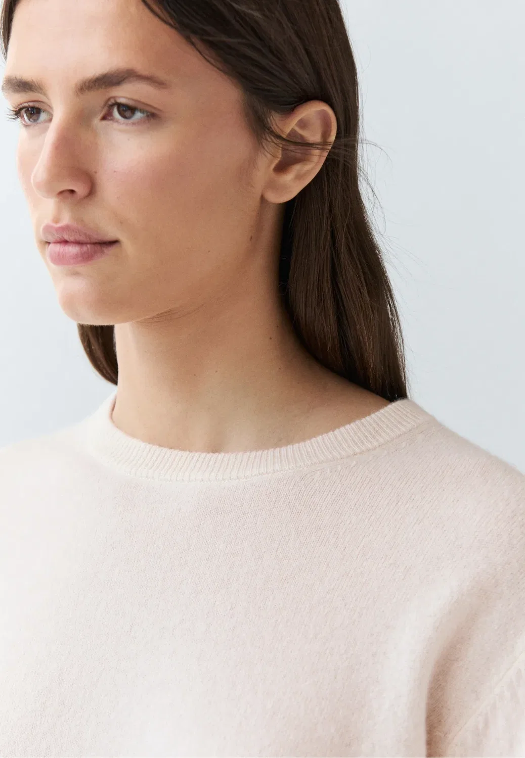 Свитер с длинными рукавами из 100% кашемира Massimo Dutti, Beige — фото 3
