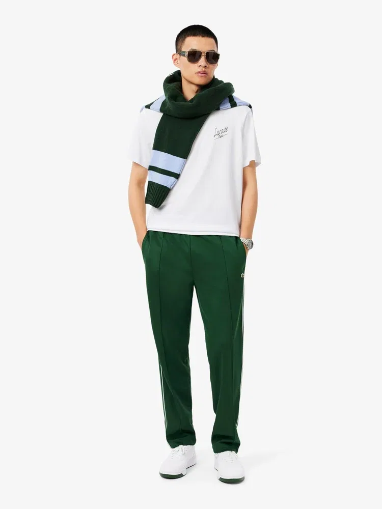 Футболка с принтом LACOSTE Classic Fit, Black — фото 4