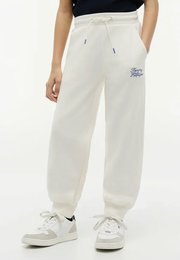 Брюки из шерсти Rope logo terry relaxed joggers Tommy Hilfiger, кремовый